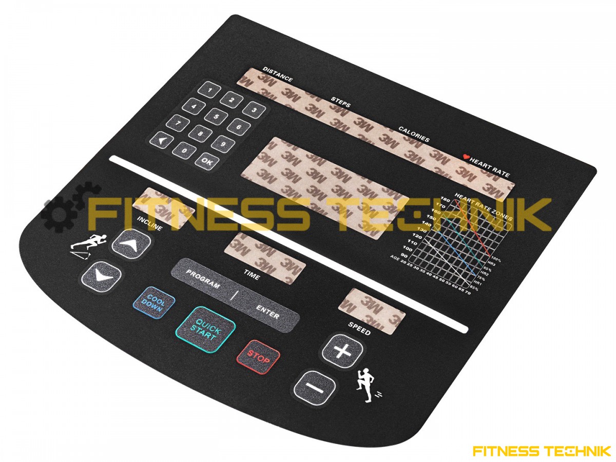 Console overlay for Impulse RT500 Treadmill
